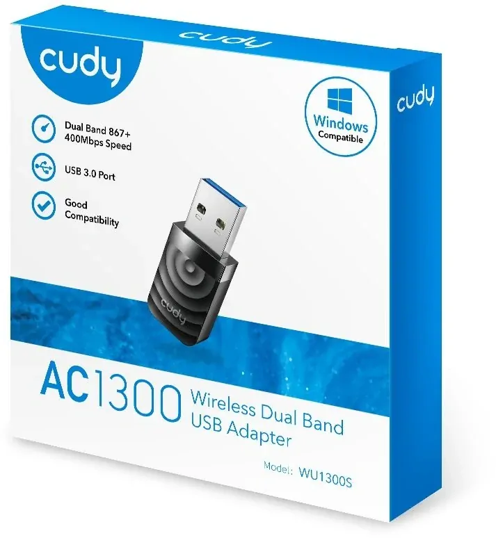 CUDY AC1300 High Gain USB Wi-Fi Adapter
