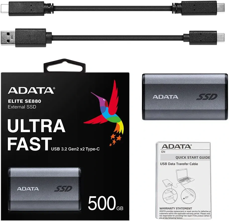 ADATA SE880 SSD 1TB, Titanium Gray