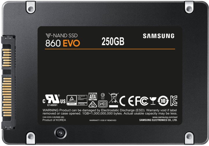 Samsung SSD 860 EVO, 2,5" - 250GB