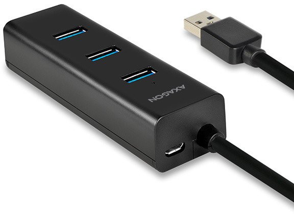 AXAGON 4x USB3.0 CHARGING hub 1.2m cable, nap.